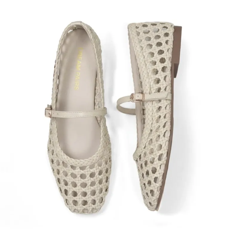 Women’s Woven Flats with Adjustable Strap