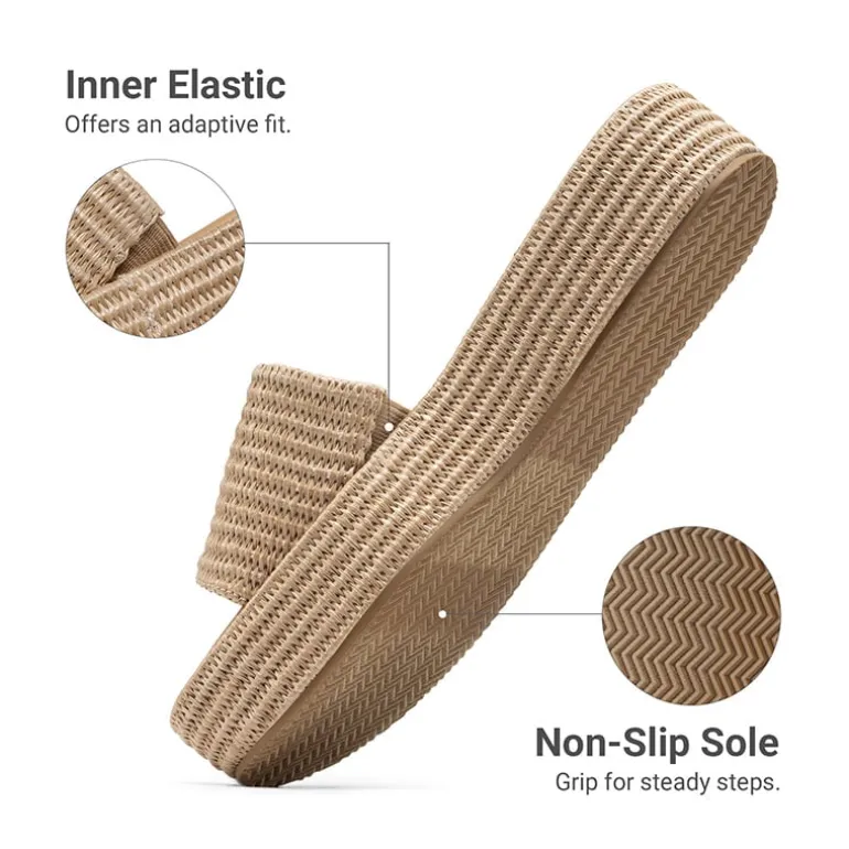 Women’s Woven Strap Slip-Resistant Espadrille Sandals