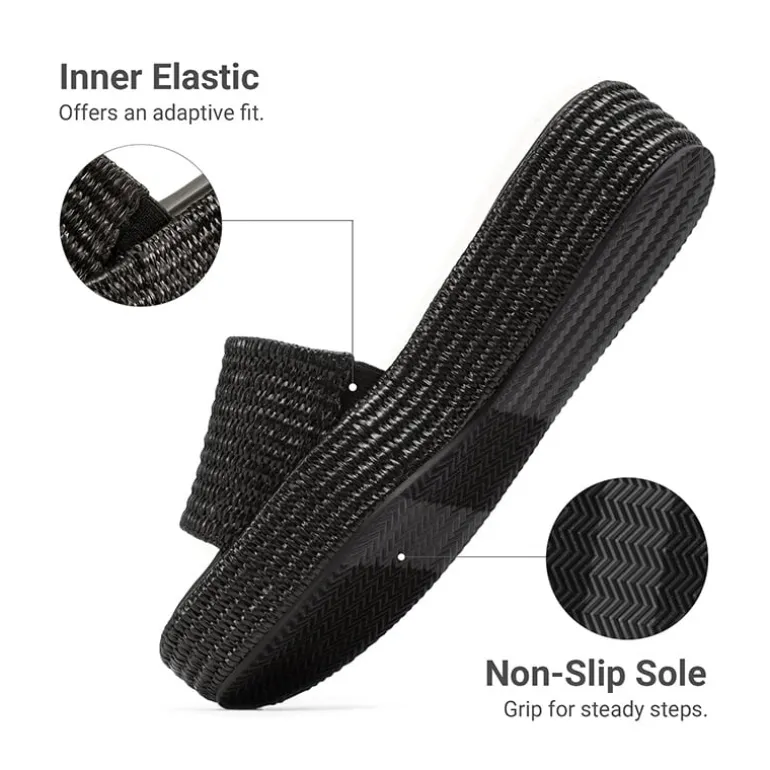 Women’s Woven Strap Slip-Resistant Espadrille Sandals