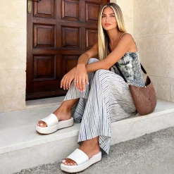 Women’s Woven Strap Slip-Resistant Espadrille Sandals