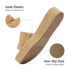 Women’s Woven Strap Slip-Resistant Espadrille Sandals