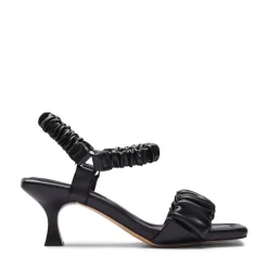 [Wonder Cloud] Aphrodite Ruched Square Toe Kitten Heel Sandals