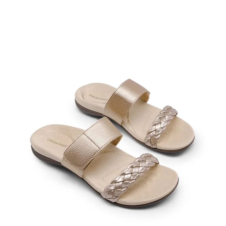 Woven Arch Support Slide Sandals