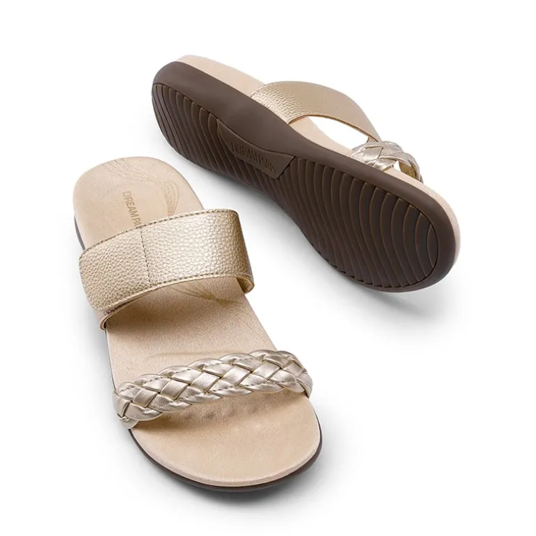 Woven Arch Support Slide Sandals