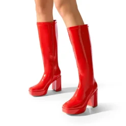 Y2K-inspired Knee-high Platform Gogo Boots