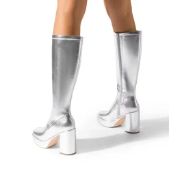 Y2K-inspired Knee-high Platform Gogo Boots