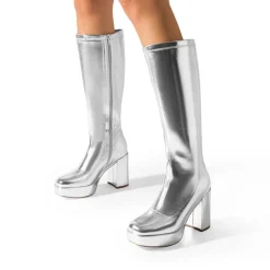 Y2K-inspired Knee-high Platform Gogo Boots