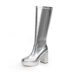 Y2K-inspired Knee-high Platform Gogo Boots