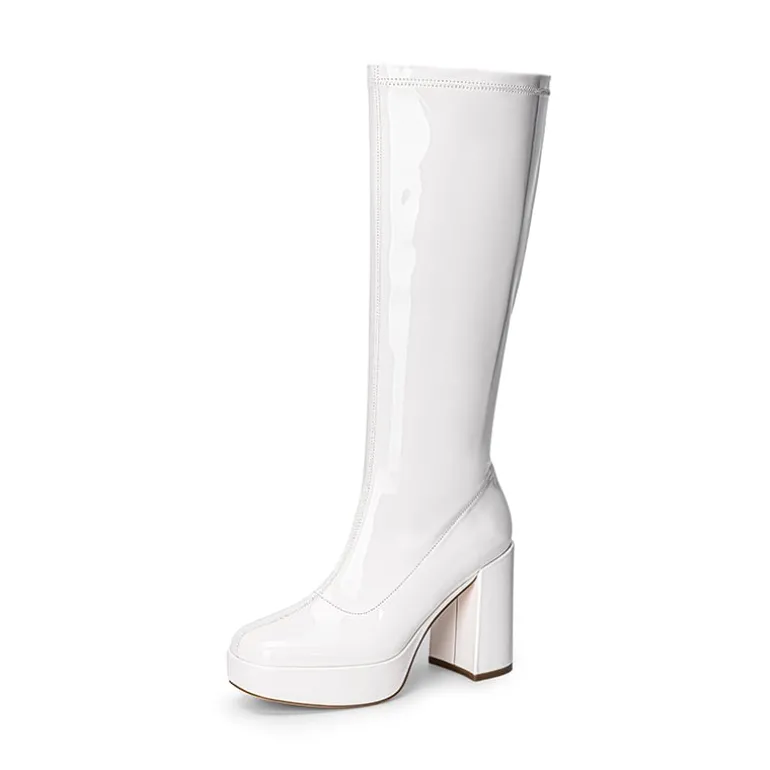 Y2K-inspired Knee-high Platform Gogo Boots
