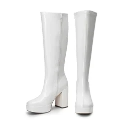 Y2K-inspired Knee-high Platform Gogo Boots