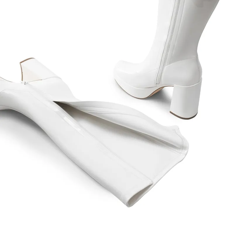 Y2K-inspired Knee-high Platform Gogo Boots