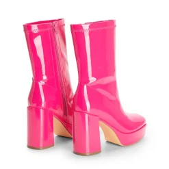 Y2K Square Toe Platform Mid-calf Boots