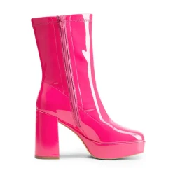 Y2K Square Toe Platform Mid-calf Boots