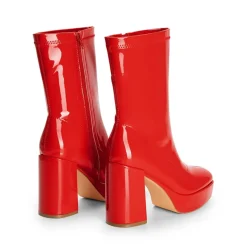 Y2K Square Toe Platform Mid-calf Boots
