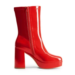 Y2K Square Toe Platform Mid-calf Boots