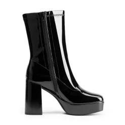 Y2K Square Toe Platform Mid-calf Boots